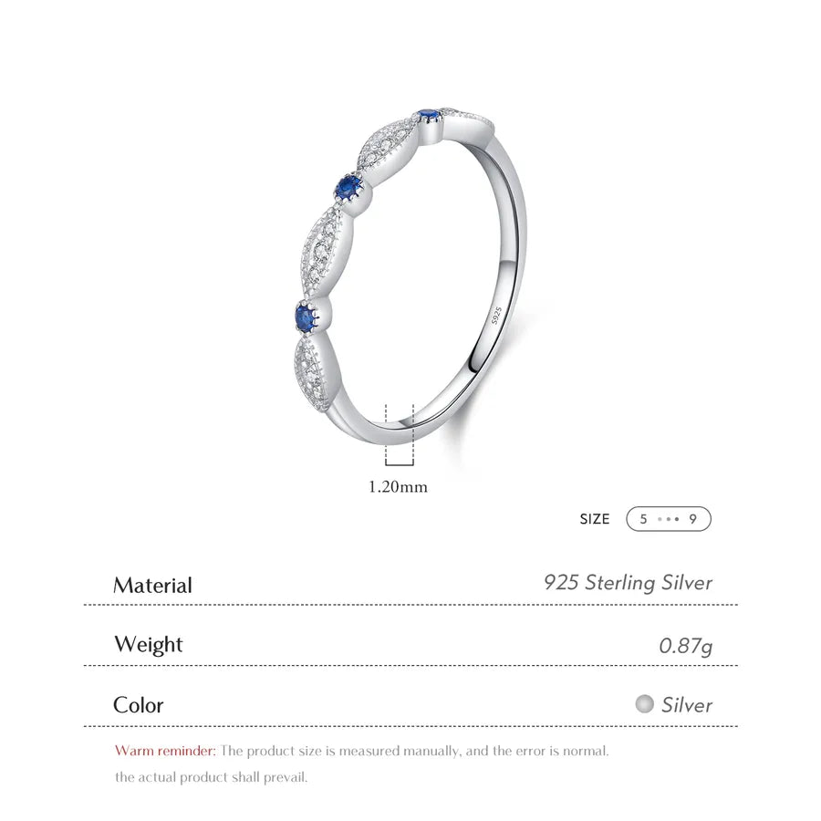 Bague géométrique sertie de zircons, argentée — vue 4