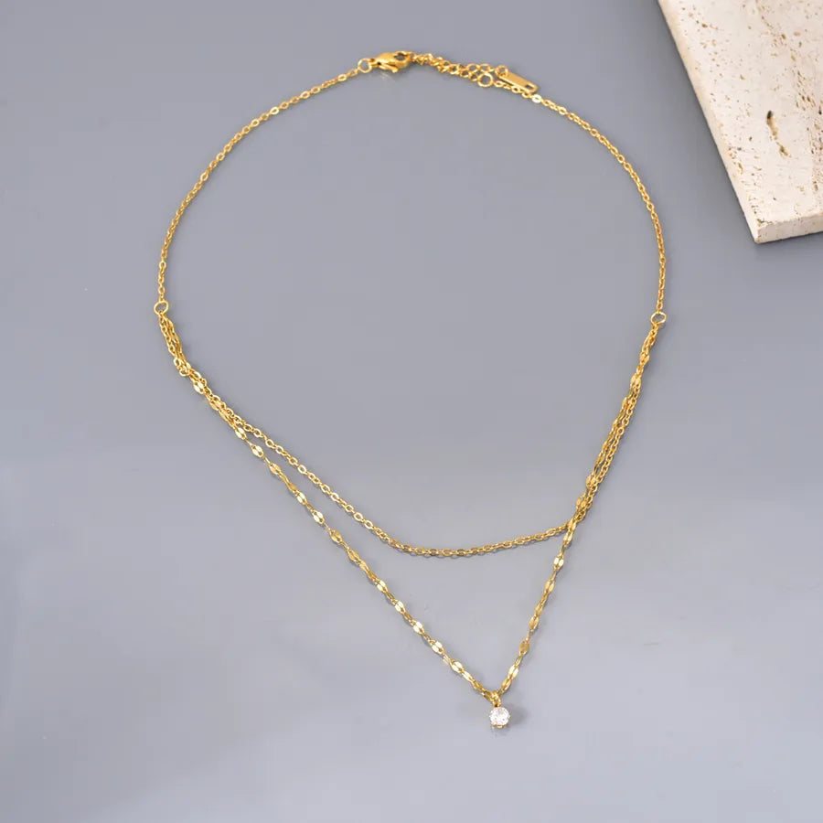 Collier maille grain de café, acier doré — vue 5