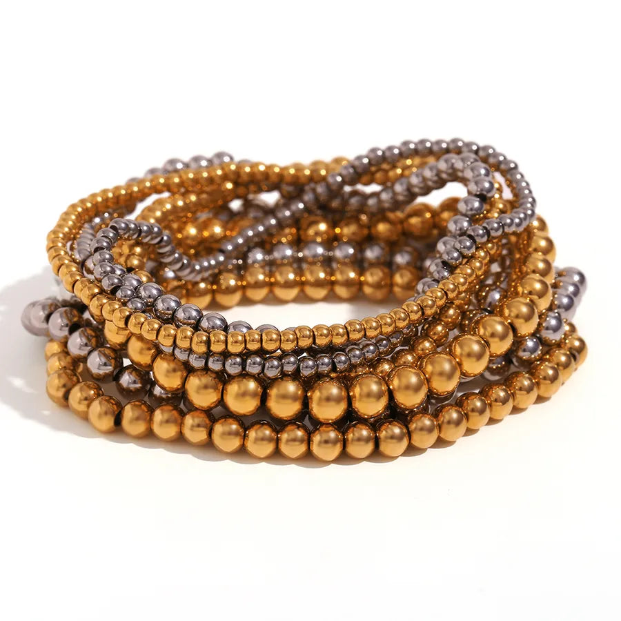Bracelet de perles monté sur élastique — vue 4