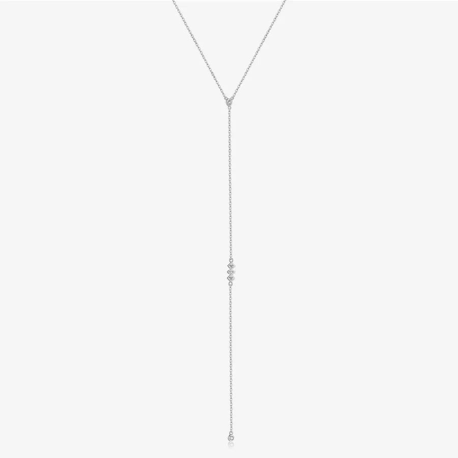 Collier à pendentif géométrique argenté — vue 8