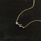 Collier étoile fine, argent massif 925 doré — vue 5