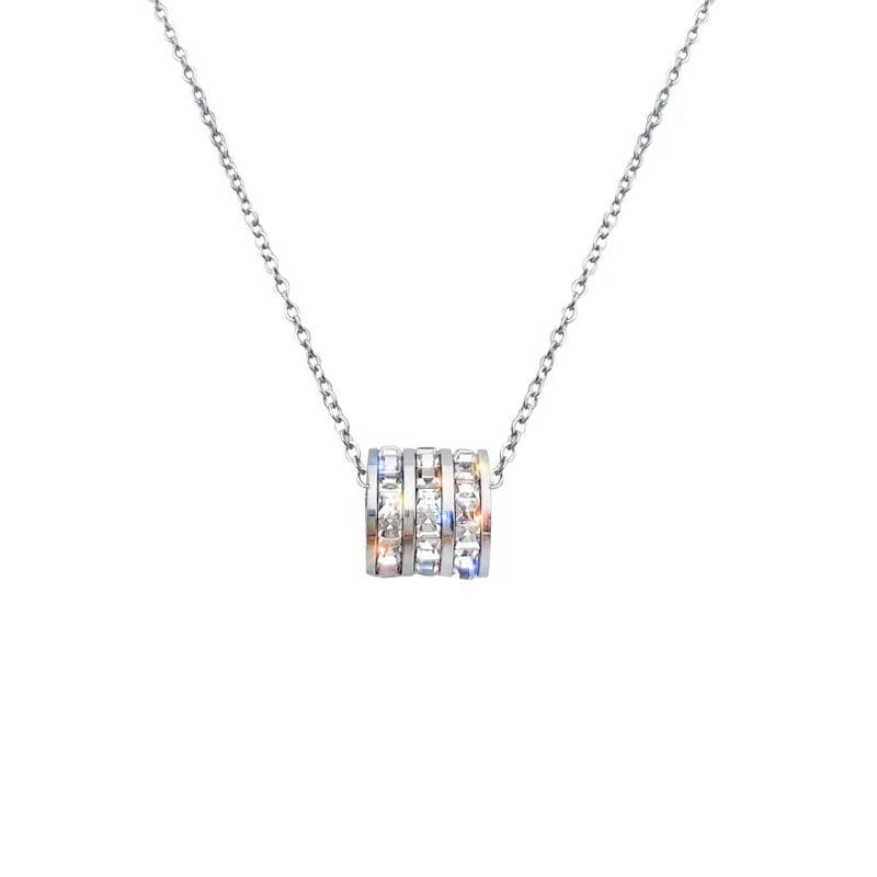 Collier à ligne de zircons sertis, chaîne fine — vue 8