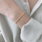 Bracelet géométrique minimaliste en acier inoxydable doré