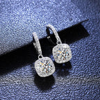 Puces d'oreilles moissanite taille princesse — vue 4