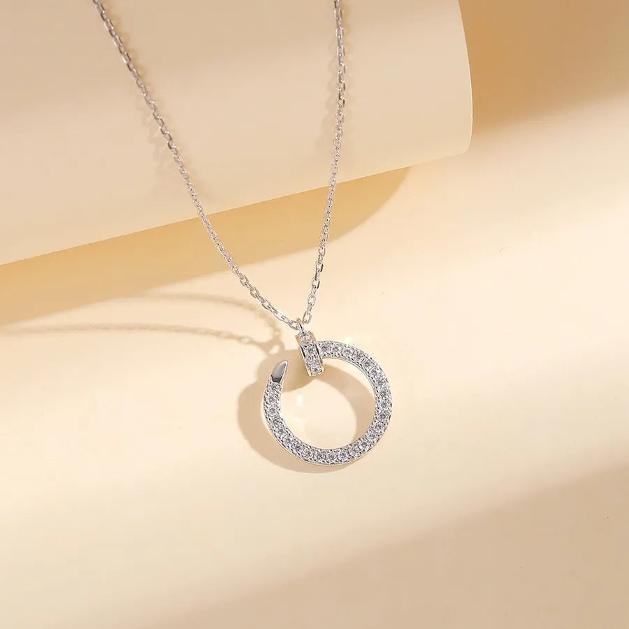 Collier à pendentif en U serti, argent 925 — vue 3