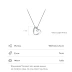 Collier cœur serti de zircons, argent 925 — vue 3