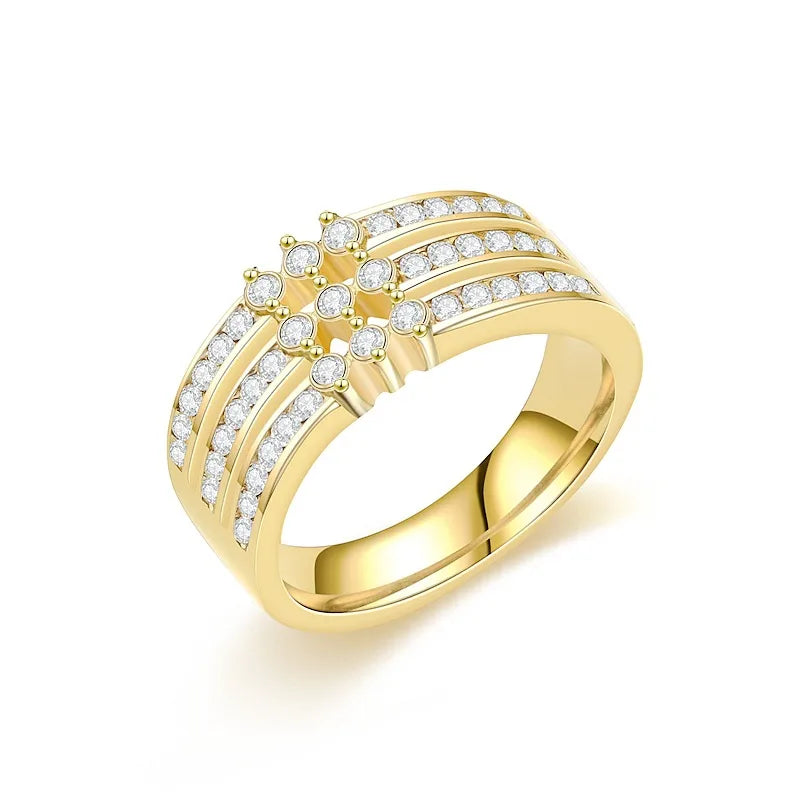 Bague à monture en U, acier titane unisexe — vue 2