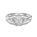 Bague pierre fleur de givre 1 carat, argent 925 — vue 5