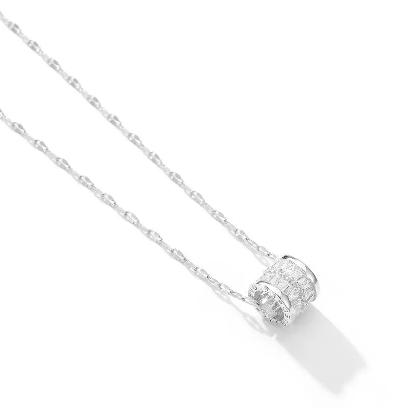 Collier à pendentif géométrique or rose — vue 6