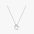 Collier cœur serti de zircons, argent 925 — vue 6