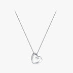Collier cœur serti de zircons, argent 925 — vue 6