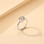 Bague moissanite ronde, modèle unisexe — vue 2