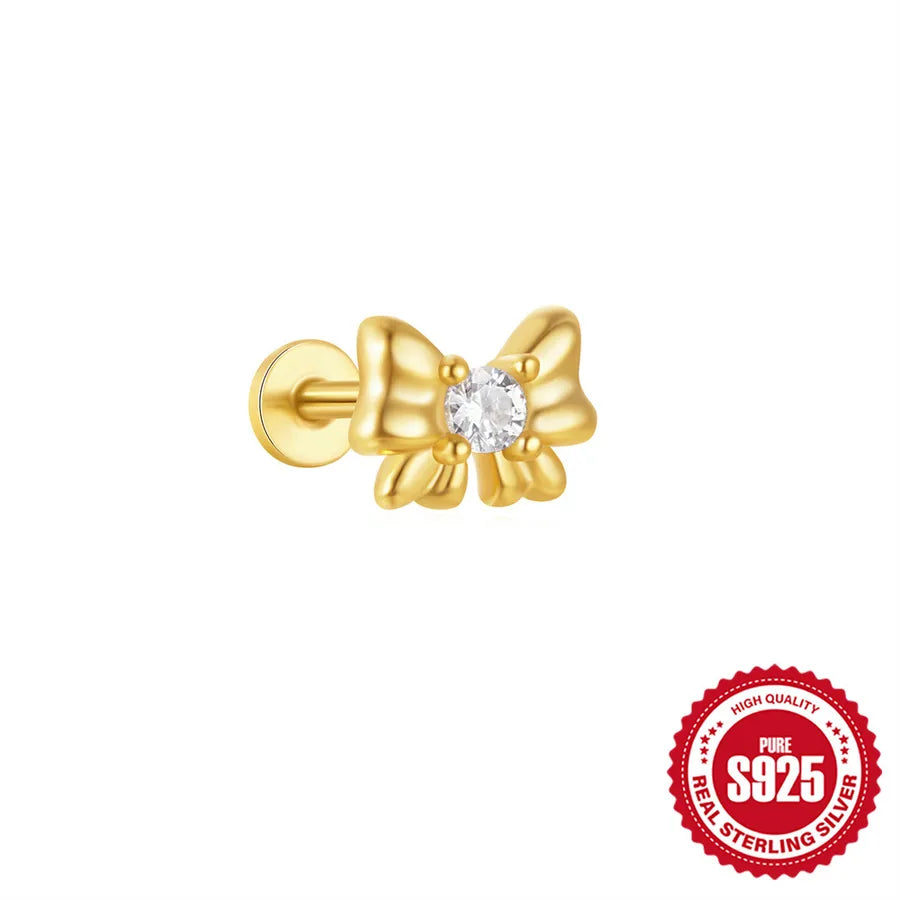 Bijou de cartilage motif nœud, argent 925 — vue 12