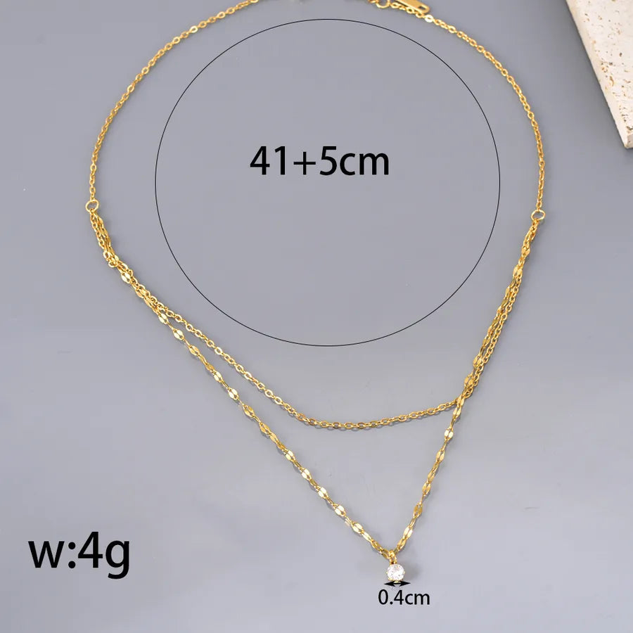 Collier maille grain de café, acier doré — vue 2